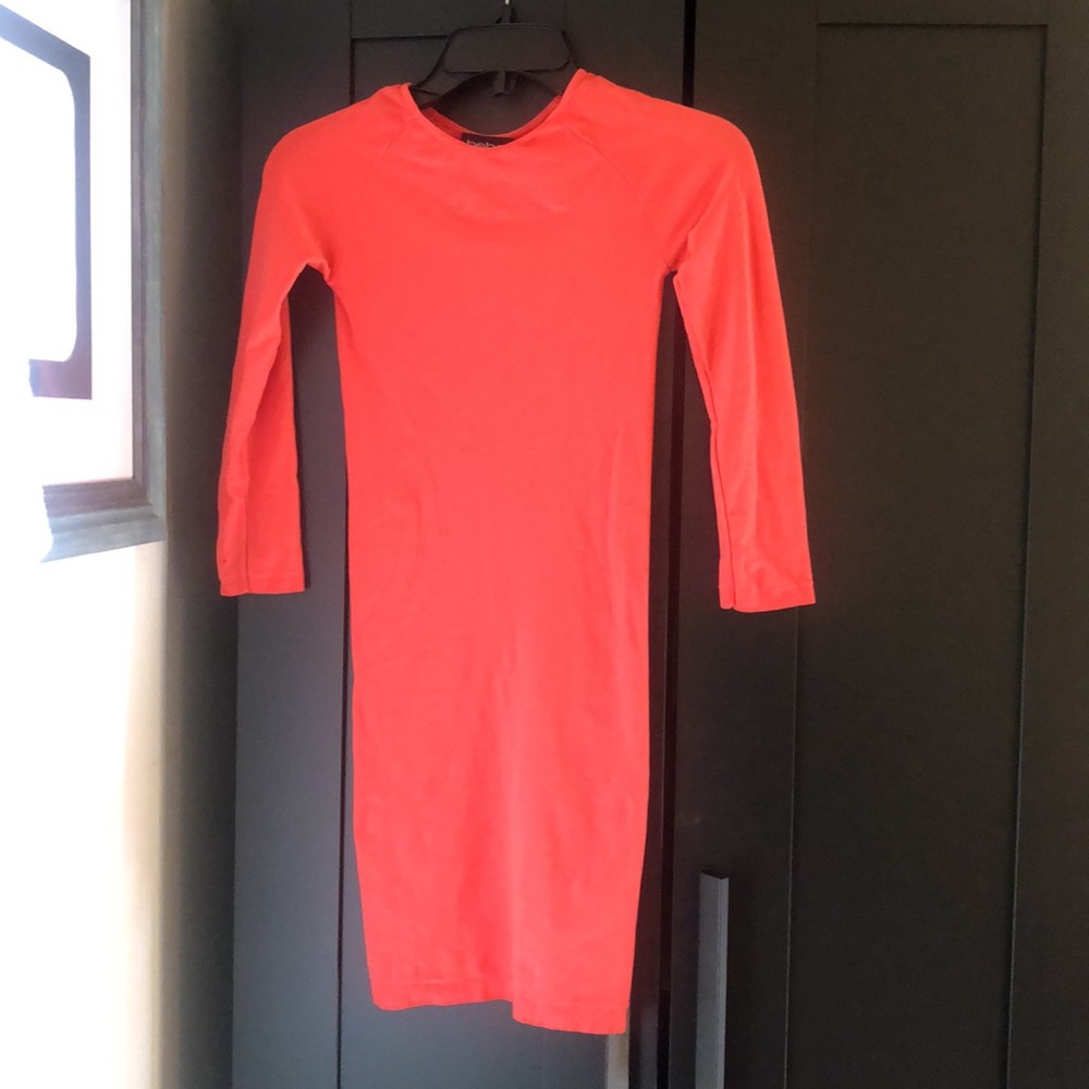 🎉 2X HP!! NWT!! Bebe long sleeve raglan bodycon dress size small - Picture 2 of 14